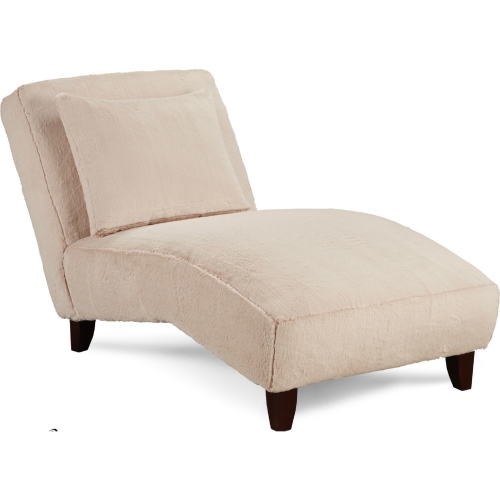 Chaise in Bunny Stone Beige Fabric